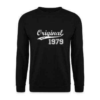 1979 - Unisex Pullover - Schwarz - Vorne - Alina (178cm) & Michal (187cm)
