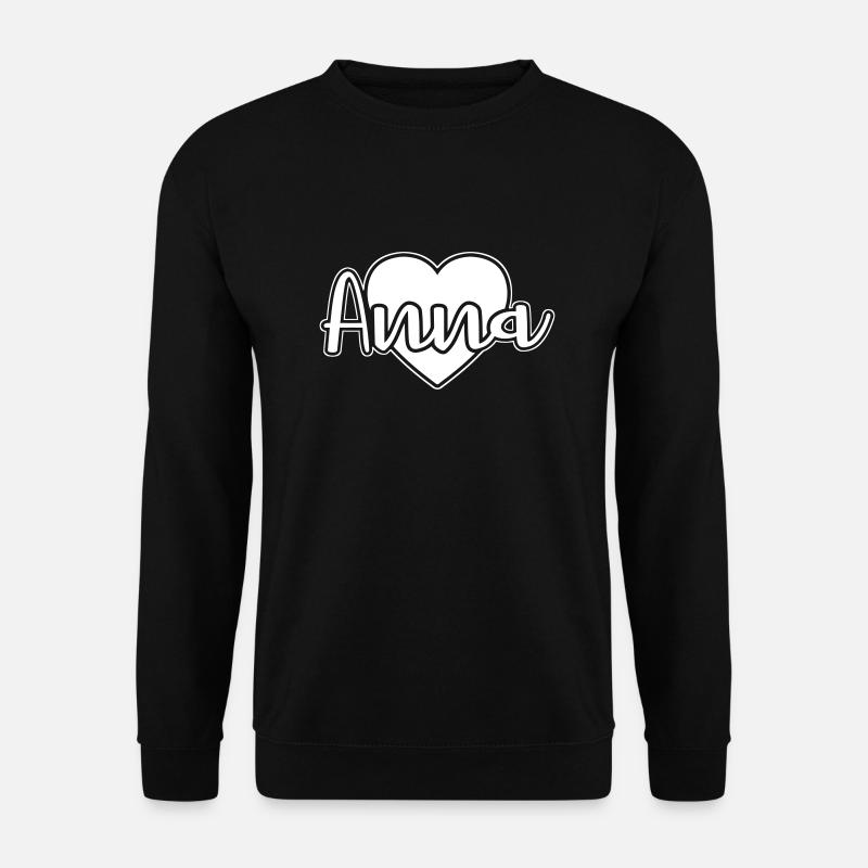 Anna Vorname Herz - Unisex Pullover - Schwarz