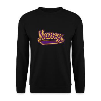 Nancy - T-shirt personalised with your name - Unisex Sweatshirt - black - Front - Alina (178cm) & Michal (187cm)