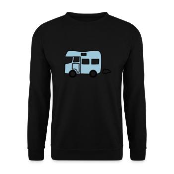 Wohnmobil - Caravan - V2 - Unisex Pullover - Schwarz - Vorne - Alina (178cm) & Michal (187cm)