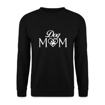 Chien Maman Chiens Maman Coeur - Sweat-shirt Unisexe - noir - Devant - Alina (178cm) & Michal (187cm)