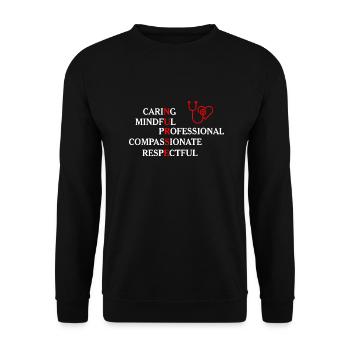 Infirmière Médecin Infirmière Hôpital - Sweat-shirt Unisexe - noir - Devant - Alina (178cm) & Michal (187cm)