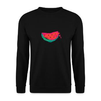 Pastèque abstraite - Sweat-shirt Unisexe - noir - Devant - Alina (178cm) & Michal (187cm)