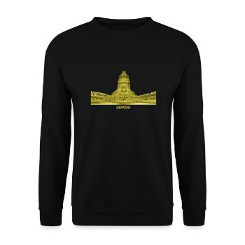 Leipzig Battle of the Nations Monument Saxony - Unisex Sweatshirt - black - Front - Alina (178cm) & Michal (187cm)