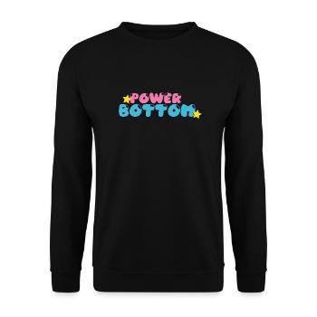 Power Bottom - Unisex Sweatshirt - black - Front - Alina (178cm) & Michal (187cm)