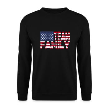 quote awesome family advocate guy pride niece - Unisex Pullover - Schwarz - Vorne - Alina (178cm) & Michal (187cm)