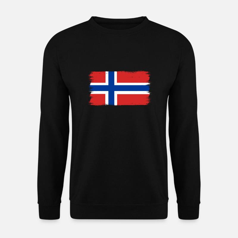 Norwegen Flagge Skandinavien Norwegische Fahne - Unisex Pullover - Schwarz