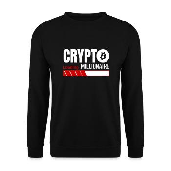 Crypto Millionaire Laden - bitcoin - Unisex Pullover - Schwarz - Vorne - Alina (178cm) & Michal (187cm)