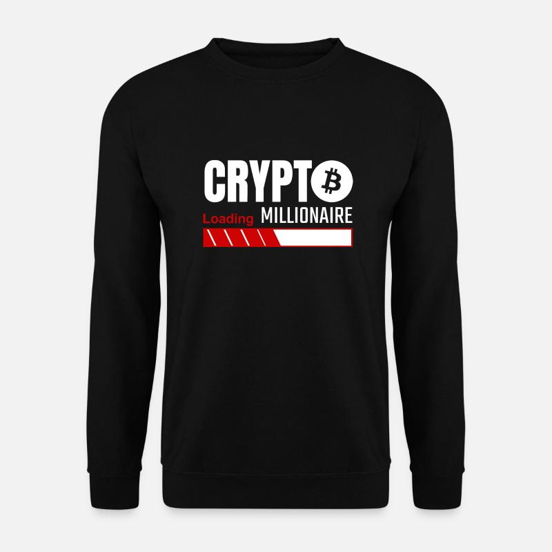 Crypto Millionaire Loading - bitcoin - Unisex Sweatshirt - black