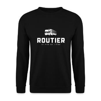 Routier et fier de l'être - Sweat-shirt Unisexe - noir - Devant - Alina (178cm) & Michal (187cm)