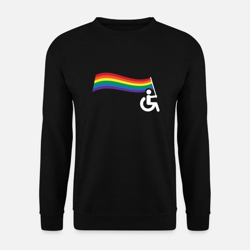 Lustige Rollstuhlfahrer Geschenk LGBT Gay Lesben - Unisex Pullover - Schwarz