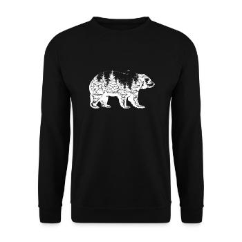 Travel Adventure Camping Hiking Gift - Unisex Sweatshirt - black - Front - Alina (178cm) & Michal (187cm)