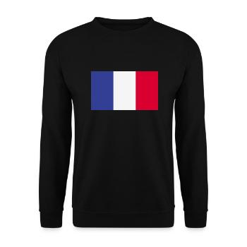 France French Flag Outline France Fun - Unisex Sweatshirt - black - Front - Alina (178cm) & Michal (187cm)