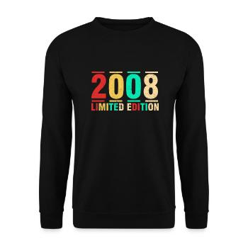Jubiläumsgeschenk 2008 Limited Edition 2008 - Unisex Pullover - Schwarz - Vorne - Alina (178cm) & Michal (187cm)