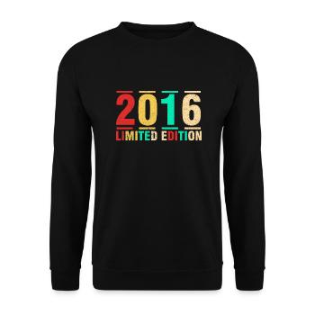 Jubiläumsgeschenk 2016 Limited Edition 2016 - Unisex Pullover - Schwarz - Vorne - Alina (178cm) & Michal (187cm)
