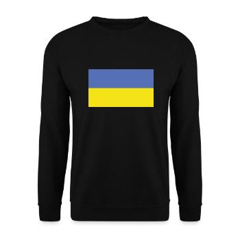 Drapeau Ukraine - je soutiens l'ukraine - Sweat-shirt Unisexe - noir - Devant - Alina (178cm) & Michal (187cm)