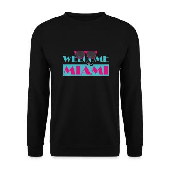 Miami - Unisex Sweatshirt - black - Front - Alina (178cm) & Michal (187cm)