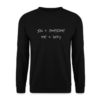 vous êtes génial amour Saint-Valentin en disant police - Sweat-shirt Unisexe - noir - Devant - Alina (178cm) & Michal (187cm)