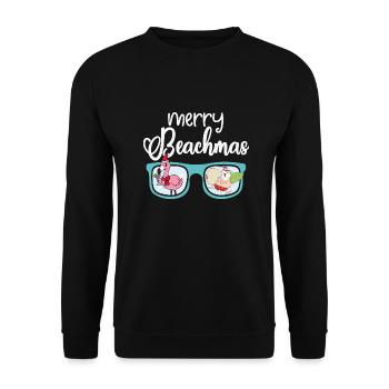 Joyeux Beachmas, Noël en juillet, Noël en juillet - Sweat-shirt Unisexe - noir - Devant - Alina (178cm) & Michal (187cm)