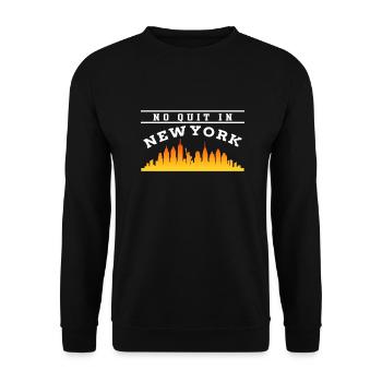 No Quit In New York Europe Usa - Unisex Sweatshirt - black - Front - Alina (178cm) & Michal (187cm)