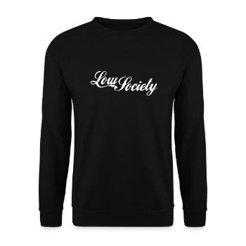 low society white - Unisex Pullover - Schwarz - Vorne - Alina (178cm) & Michal (187cm)