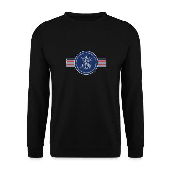 Regen ist erst Lustiger Spruch Nordsee Ostsee - Unisex Pullover - Schwarz - Vorne - Alina (178cm) & Michal (187cm)
