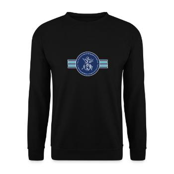 Regen ist erst Lustiger Spruch Nordsee Ostsee - Unisex Pullover - Schwarz - Vorne - Alina (178cm) & Michal (187cm)