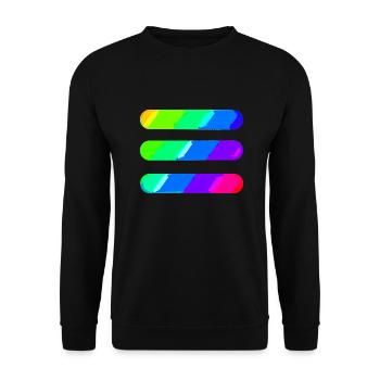 Lignes | Lignes ondulées | symboles | Modèle - Sweat-shirt Unisexe - noir - Devant - Alina (178cm) & Michal (187cm)