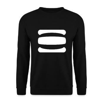Lignes | Lignes ondulées | symboles | Modèle - Sweat-shirt Unisexe - noir - Devant - Alina (178cm) & Michal (187cm)