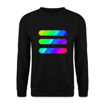 Lignes | Lignes ondulées | symboles | modèles de | Mosaïque - Sweat-shirt Unisexe - noir - Devant - Alina (178cm) & Michal (187cm)