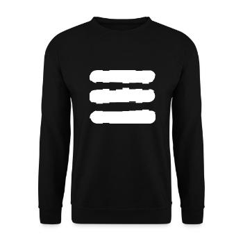 Lignes | Lignes ondulées | symboles | Modèle - Sweat-shirt Unisexe - noir - Devant - Alina (178cm) & Michal (187cm)