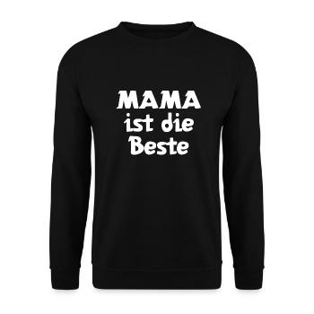 Mama ist die Beste | Mutter | Mama | Eltern - Unisex Pullover - Schwarz - Vorne - Alina (178cm) & Michal (187cm)
