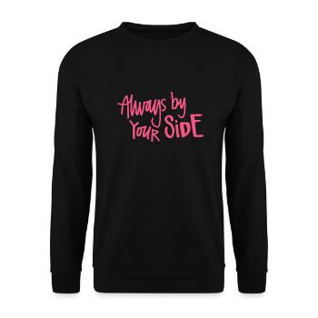 Always by Your SIDE Pink - Unisex Pullover - Schwarz - Vorne - Alina (178cm) & Michal (187cm)