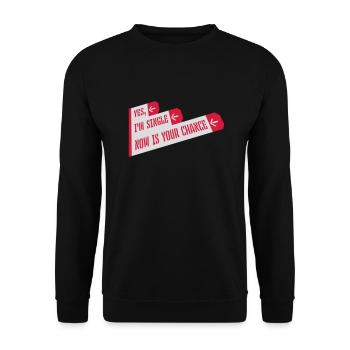 single now your chance - Unisex Pullover - Schwarz - Vorne - Alina (178cm) & Michal (187cm)