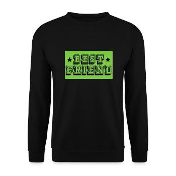 Best friend gruen tshirt - Unisex Pullover - Schwarz - Vorne - Alina (178cm) & Michal (187cm)