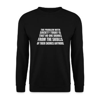 boissons de crânes ennemis - Sweat-shirt Unisexe - noir - Devant - Alina (178cm) & Michal (187cm)