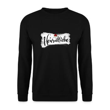 Heimatliebe - Schwarzwald - Bollenhut- Design - Unisex Pullover - Schwarz - Vorne - Alina (178cm) & Michal (187cm)