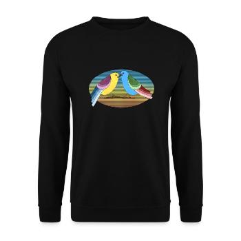 Oiseaux - Sweat-shirt Unisexe - noir - Devant - Alina (178cm) & Michal (187cm)