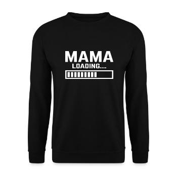 Mama lädt Mama Mama - Unisex Pullover - Schwarz - Vorne - Alina (178cm) & Michal (187cm)