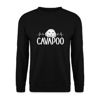 Cavapoo Cavoodle Capoodle Chien - Sweat-shirt Unisexe - noir - Devant - Alina (178cm) & Michal (187cm)
