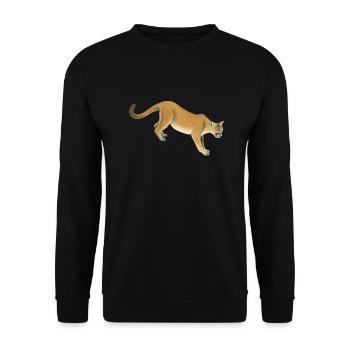 Berglöwe - Unisex Pullover - Schwarz - Vorne - Alina (178cm) & Michal (187cm)