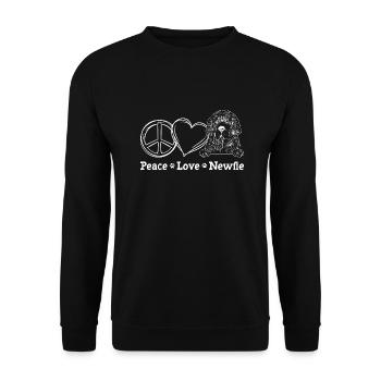 Terre-Neuve Chien de Terre-Neuve - Sweat-shirt Unisexe - noir - Devant - Alina (178cm) & Michal (187cm)
