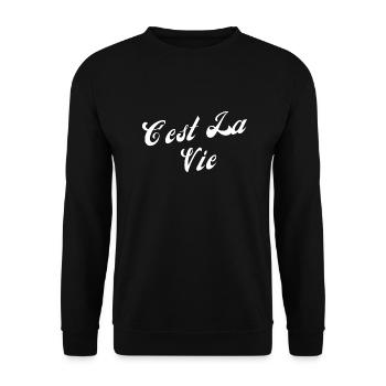 C'est la vie - Sweat-shirt Unisexe - noir - Devant - Alina (178cm) & Michal (187cm)