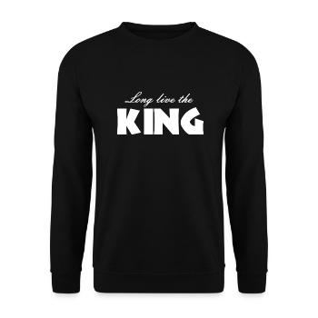 Long live the King König - Unisex Sweatshirt - black - Front - Alina (178cm) & Michal (187cm)