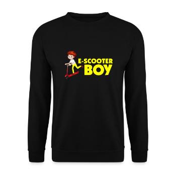 E-Scooter Roller Scooter - Sweat-shirt Unisexe - noir - Devant - Alina (178cm) & Michal (187cm)