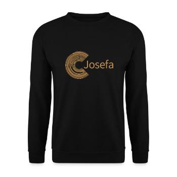 Für Josefa - Unisex Pullover - Schwarz - Vorne - Alina (178cm) & Michal (187cm)