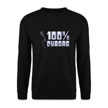 Lustiges Amputation und Beinprothesen - Unisex Pullover - Schwarz - Vorne - Alina (178cm) & Michal (187cm)