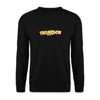 Thompson nom personnalisé bande dessinée Style Pop Art, - Sweat-shirt Unisexe - noir - Devant - Alina (178cm) & Michal (187cm)
