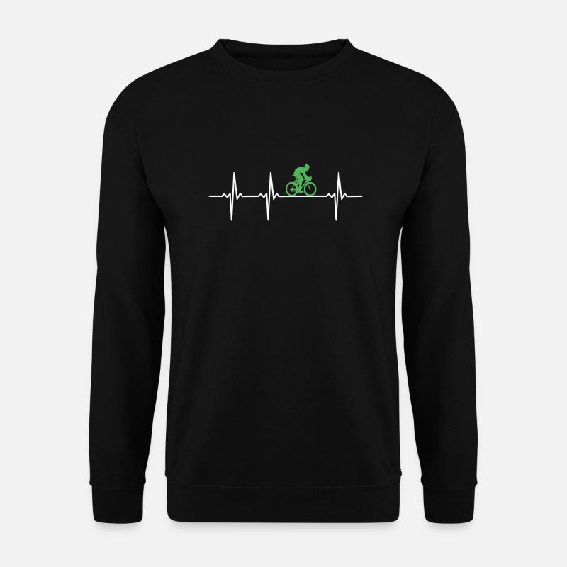 Fahrrad Herzschlag Radfahrer Radsport - Unisex Pullover - Schwarz
