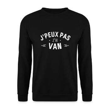 J peux pas j ai VAN - Sweat-shirt Unisexe - noir - Devant - Alina (178cm) & Michal (187cm)